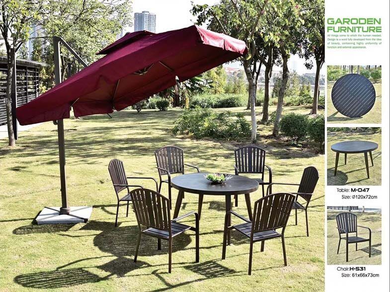 bàn ghế ngoài trời đơn giản sang trọng ZX M047H531